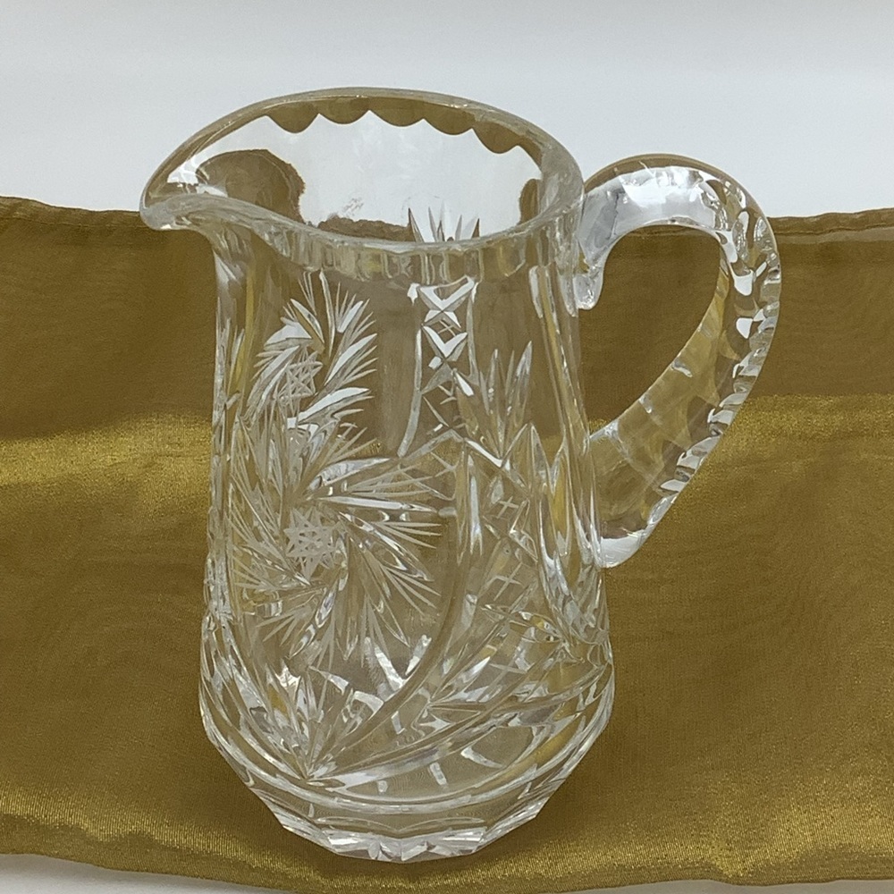 Etched Crystal Small Pitcher